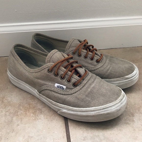 Vans Shoes - Tan canvas vans size 7 women